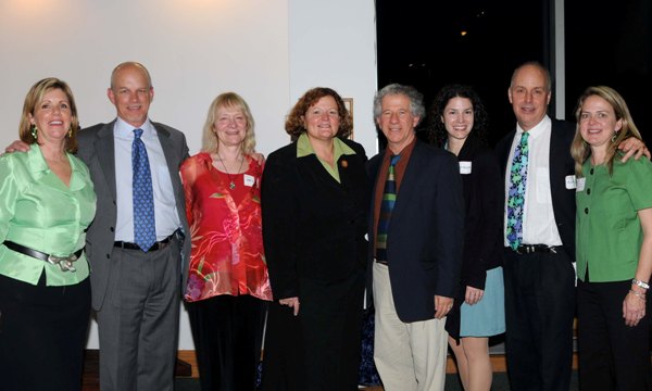 SU President with Green Earth Book Award-winning authors